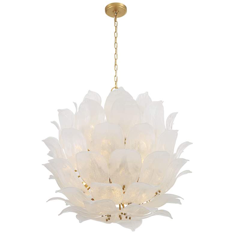 Image 1 Metropolitan Orchid 24-Light 35.5-in Legacy Brass Indoor Pendant