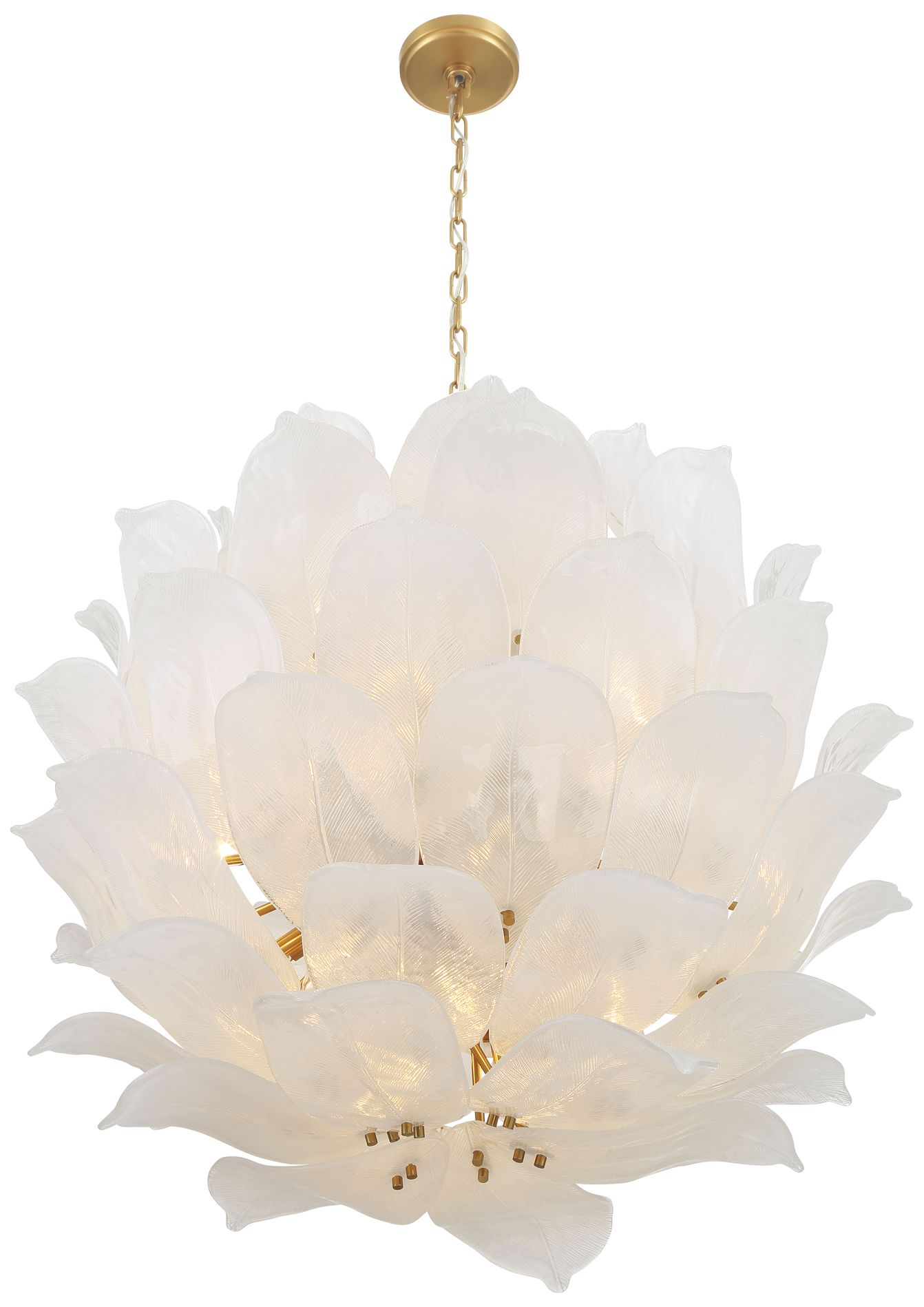 Image 5 Metropolitan Orchid 24-Lt 35.5-in Legacy Brass Pendant with Handmade Glass more views