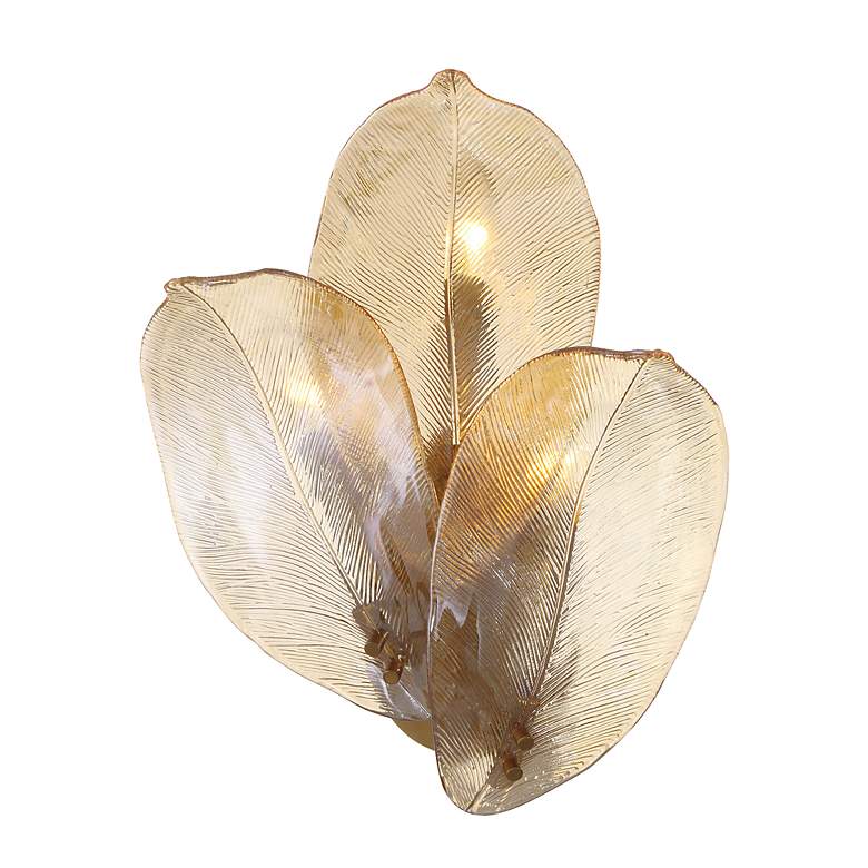 Image 4 Metropolitan Orchid 3-Light 13-in Legacy Brass Indoor Wall Sconce more views