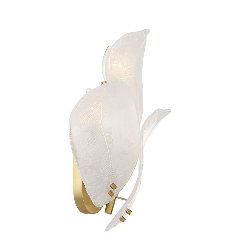 Image 3 Metropolitan Orchid 3-Light 13-in Legacy Brass Indoor Wall Sconce more views