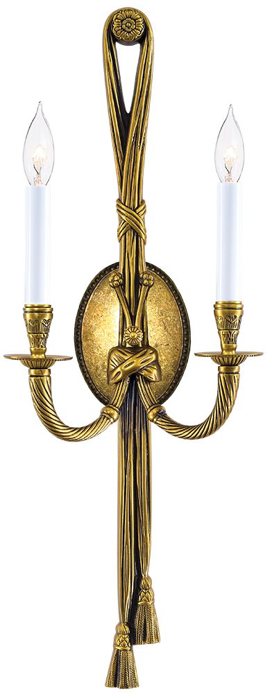 Metropolitan Oversized 2-Light 11.5-in Antique Gold Wall Sconce