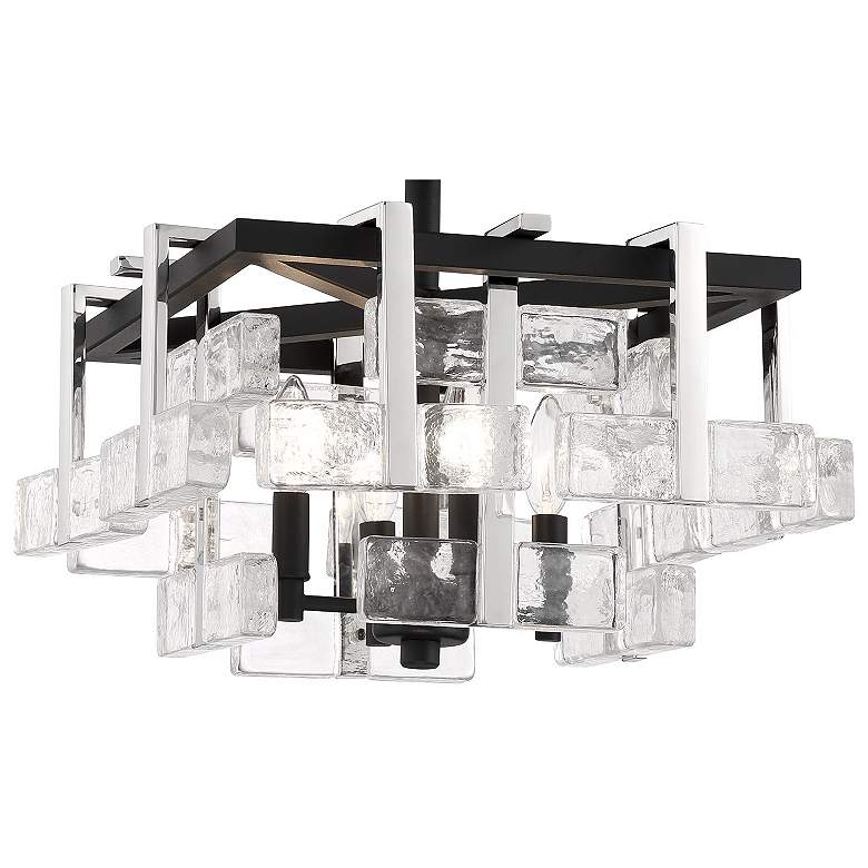 Image 2 Metropolitan Painesdale 4-Light 16.25-in Black and Polish Nickel Semi-Flush more views