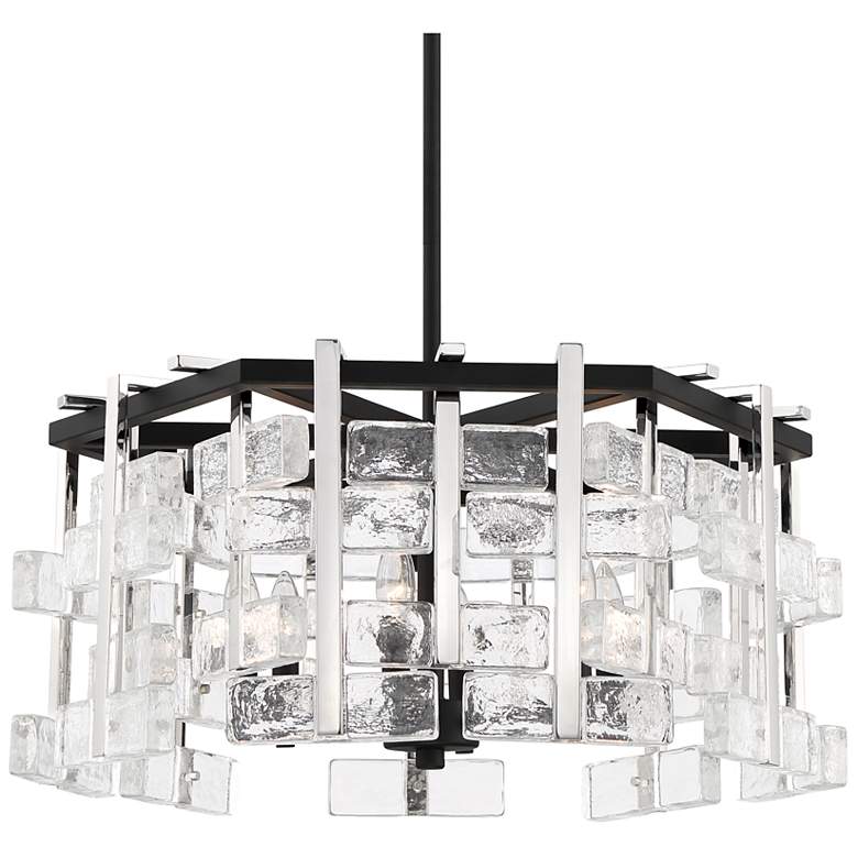 Image 2 Metropolitan Painesdale 6-Light 27.75-in Black and Polished Nickel Pendant more views