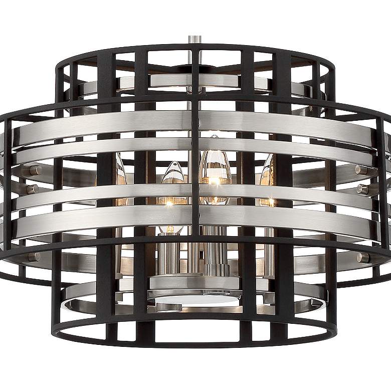 Image 3 Metropolitan Presten 16 inch Wide Coal Black 4-Light Pendant Light more views