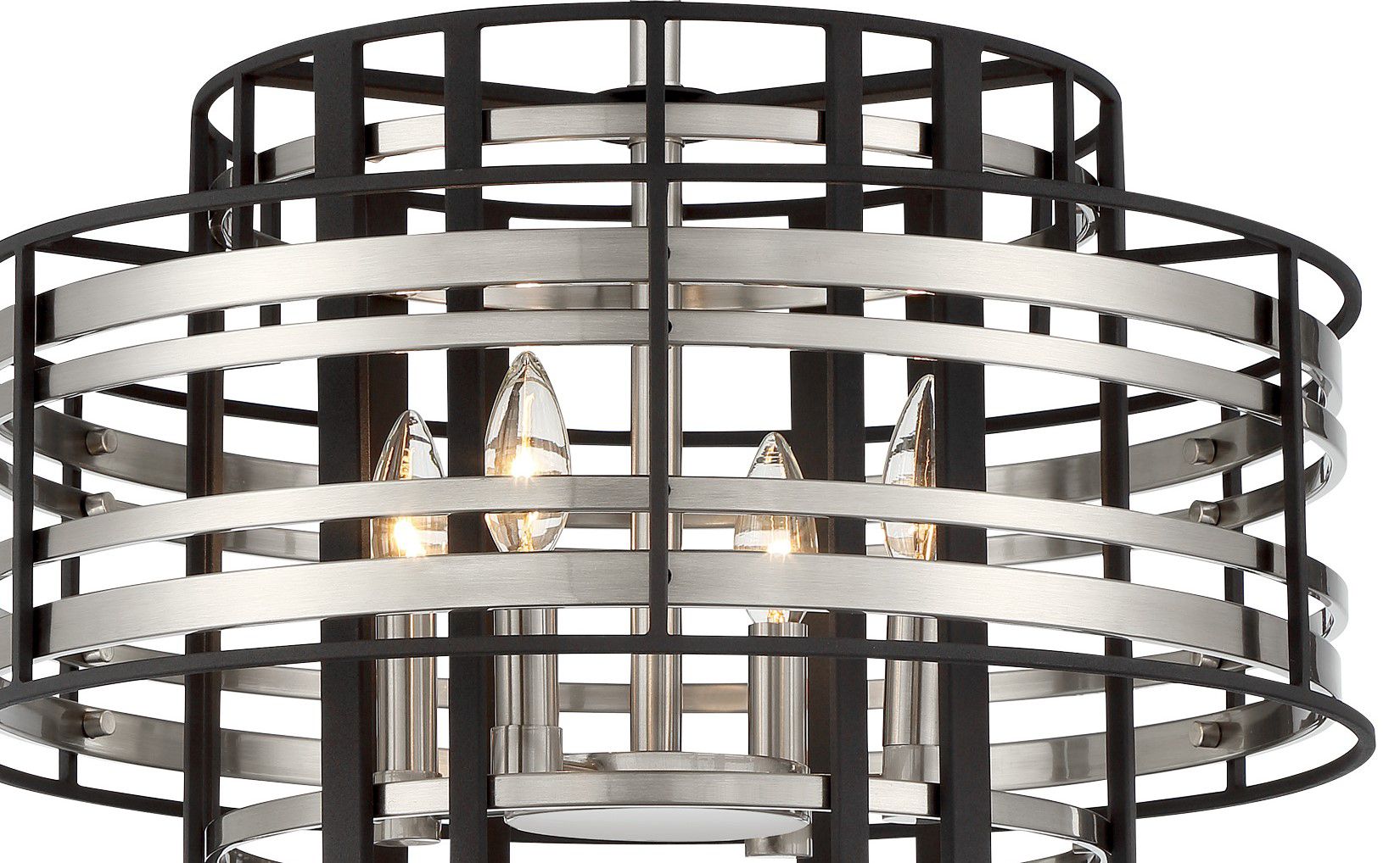Image 2 Metropolitan Presten 4-Light Sand Coal Semi-Flush Mount more views