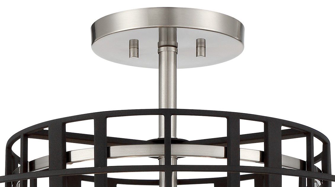Image 3 Metropolitan Presten 4-Light Sand Coal Semi-Flush Mount more views