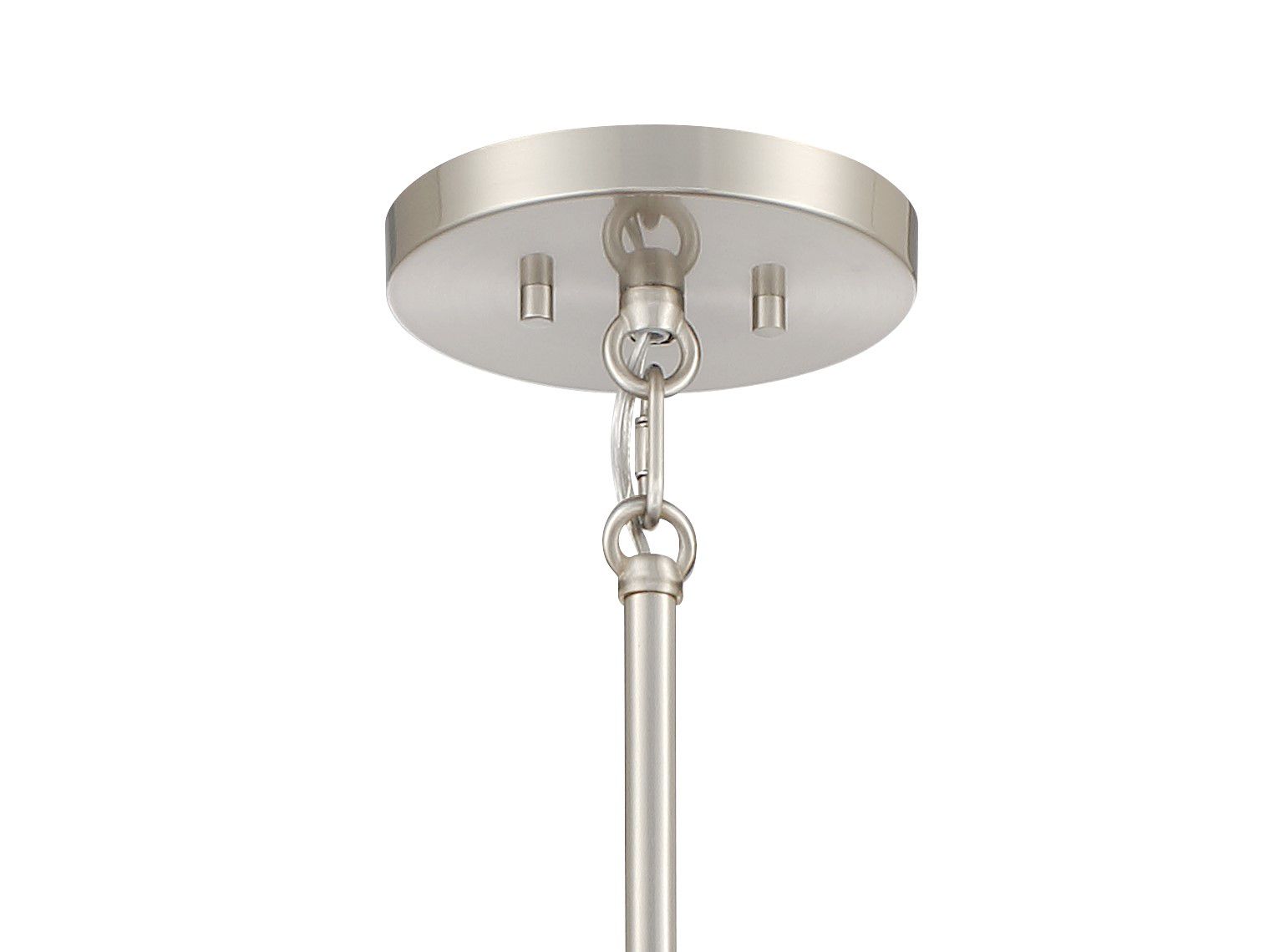 Image 3 Metropolitan Presten 6-Light Brushed Nickel and Coal Black Drum Pendant more views