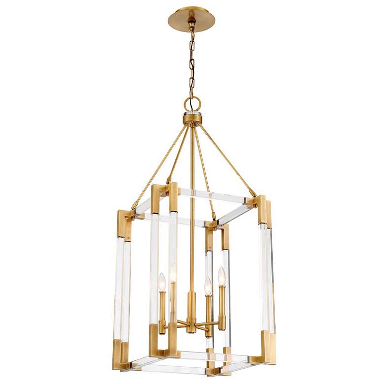 Image 1 Metropolitan Prima Vista 4-Light 15.38-in Aged Antique Brass Indoor Pendant