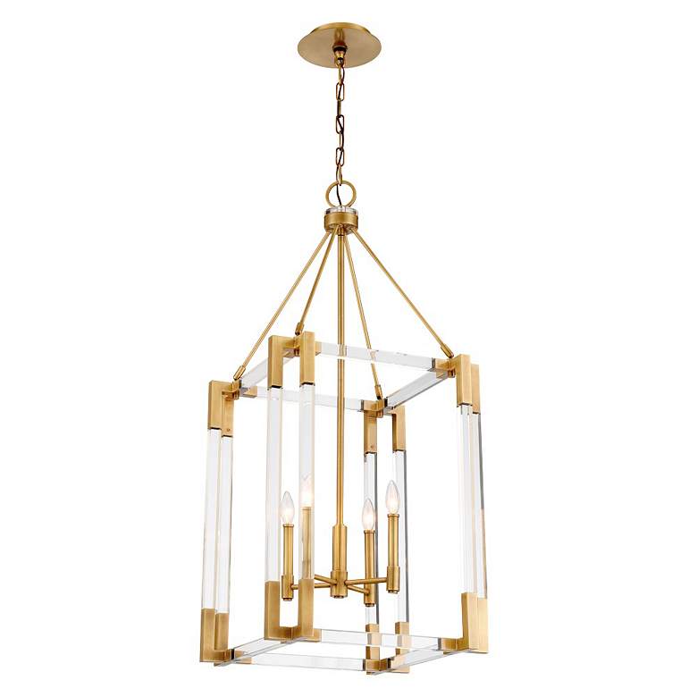 Image 3 Metropolitan Prima Vista 4-Light 15.38-in Aged Antique Brass Indoor Pendant more views