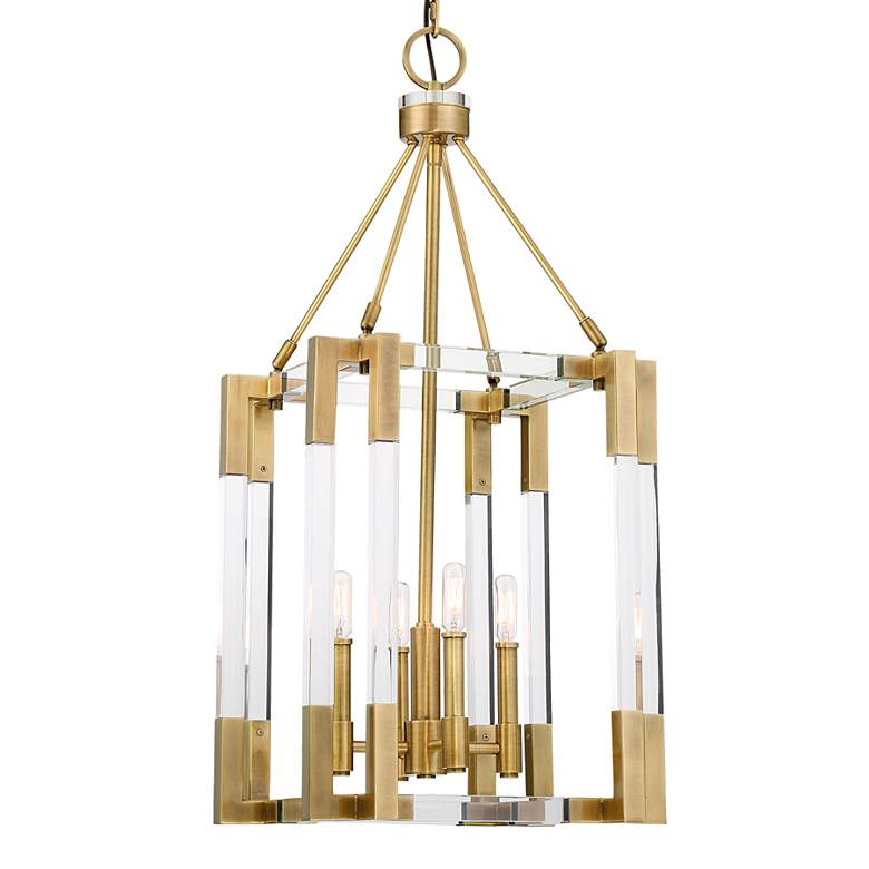 Image 4 Metropolitan Prima Vista 4-Light 15.38-in Aged Antique Brass Indoor Pendant more views