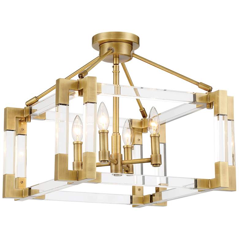 Image 1 Metropolitan Prima Vista 4-Light 18.88-in Brass Indoor Semi Flush