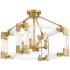 Metropolitan Prima Vista 4-Light 18.88-in Brass Indoor Semi Flush