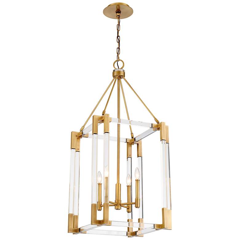 Image 1 Metropolitan Prima Vista 4-Light 19.25-in Aged Antique Brass Indoor Pendant