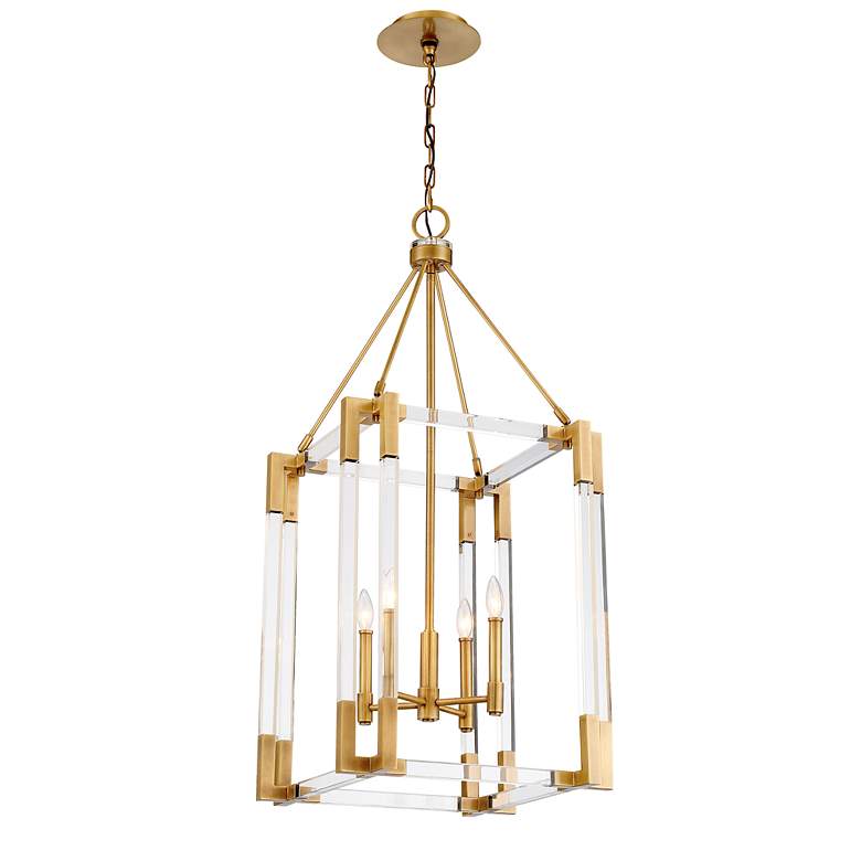 Image 3 Metropolitan Prima Vista 4-Light 19.25-in Aged Antique Brass Indoor Pendant more views