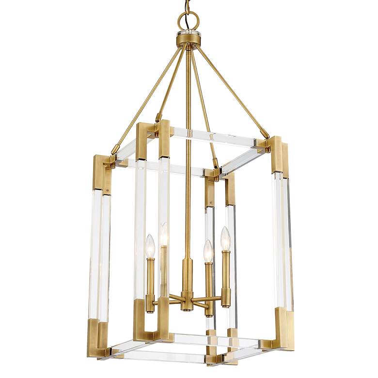 Image 4 Metropolitan Prima Vista 4-Light 19.25-in Aged Antique Brass Indoor Pendant more views