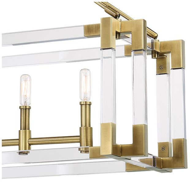 Image 3 Metropolitan Prima Vista 6-Light 38-in Brass Indoor Island Chandelier more views