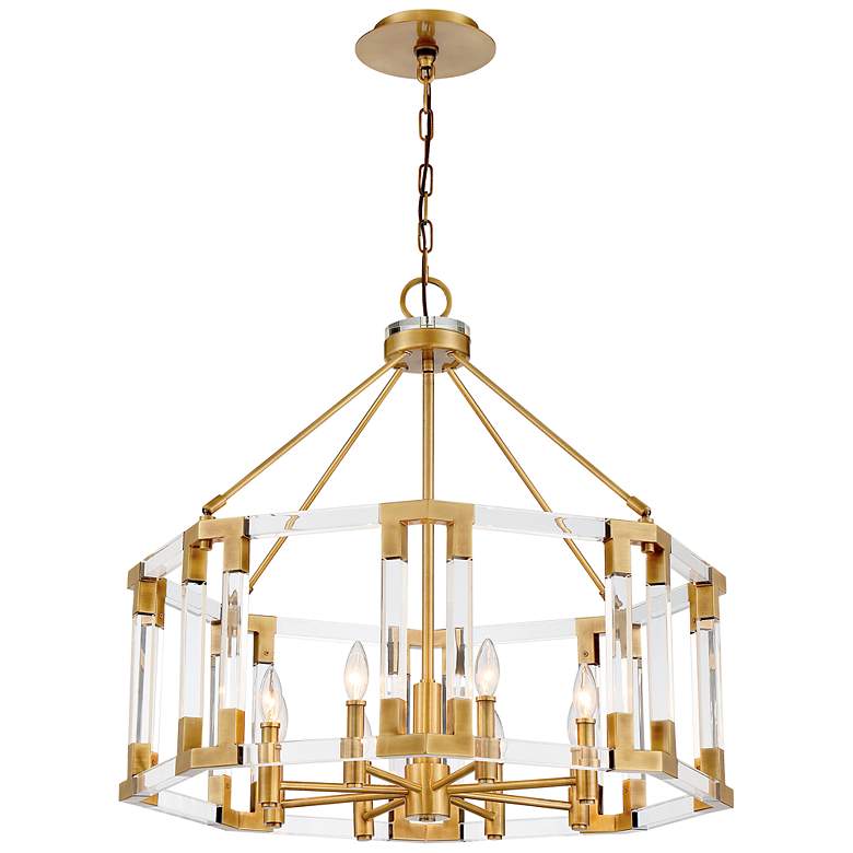 Image 1 Metropolitan Prima Vista 8-Light 31.38-in Brass Indoor Chandelier