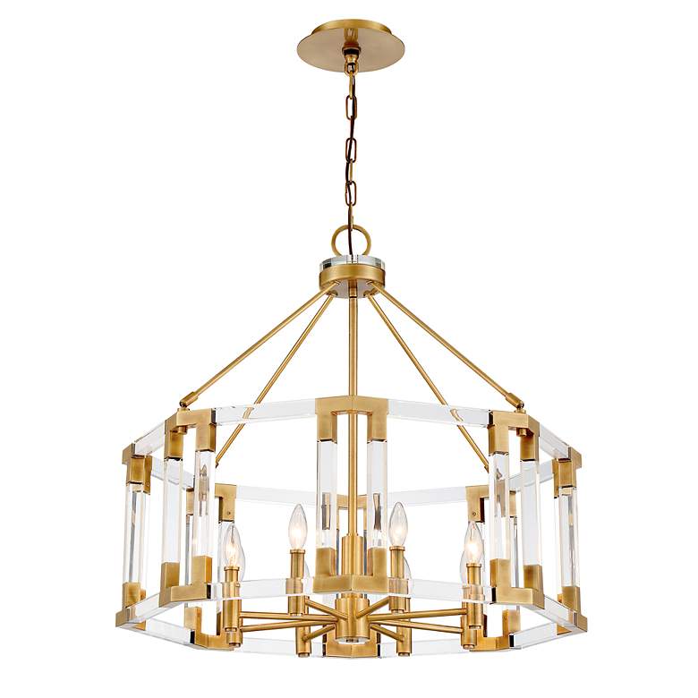 Image 3 Metropolitan Prima Vista 8-Light 31.38-in Brass Indoor Chandelier more views