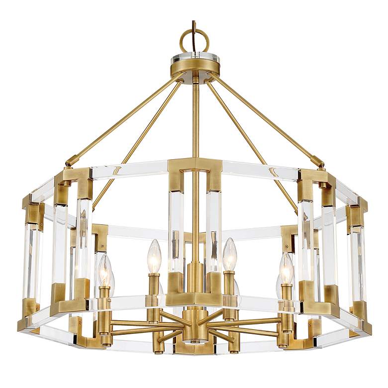 Image 4 Metropolitan Prima Vista 8-Light 31.38-in Brass Indoor Chandelier more views
