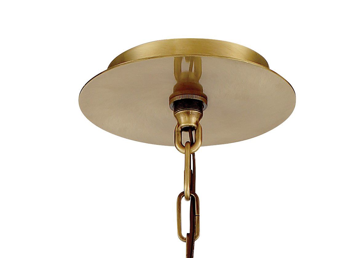 Image 2 Metropolitan Prima Vista 8-Lt 31.38in Antique Brass Chandelier with Accents more views