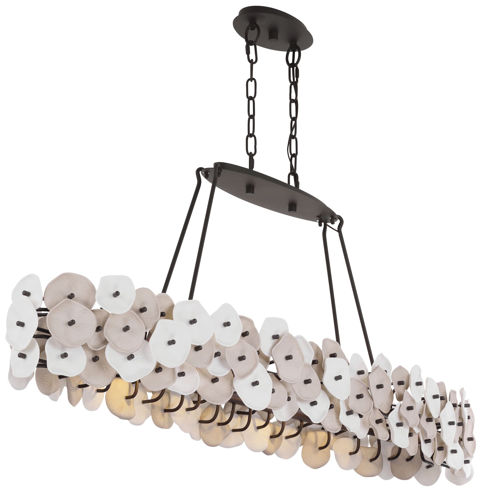 Image 3 Metropolitan Ravelin 4-Light 48-in Dark Bronze Linear Chandelier more views
