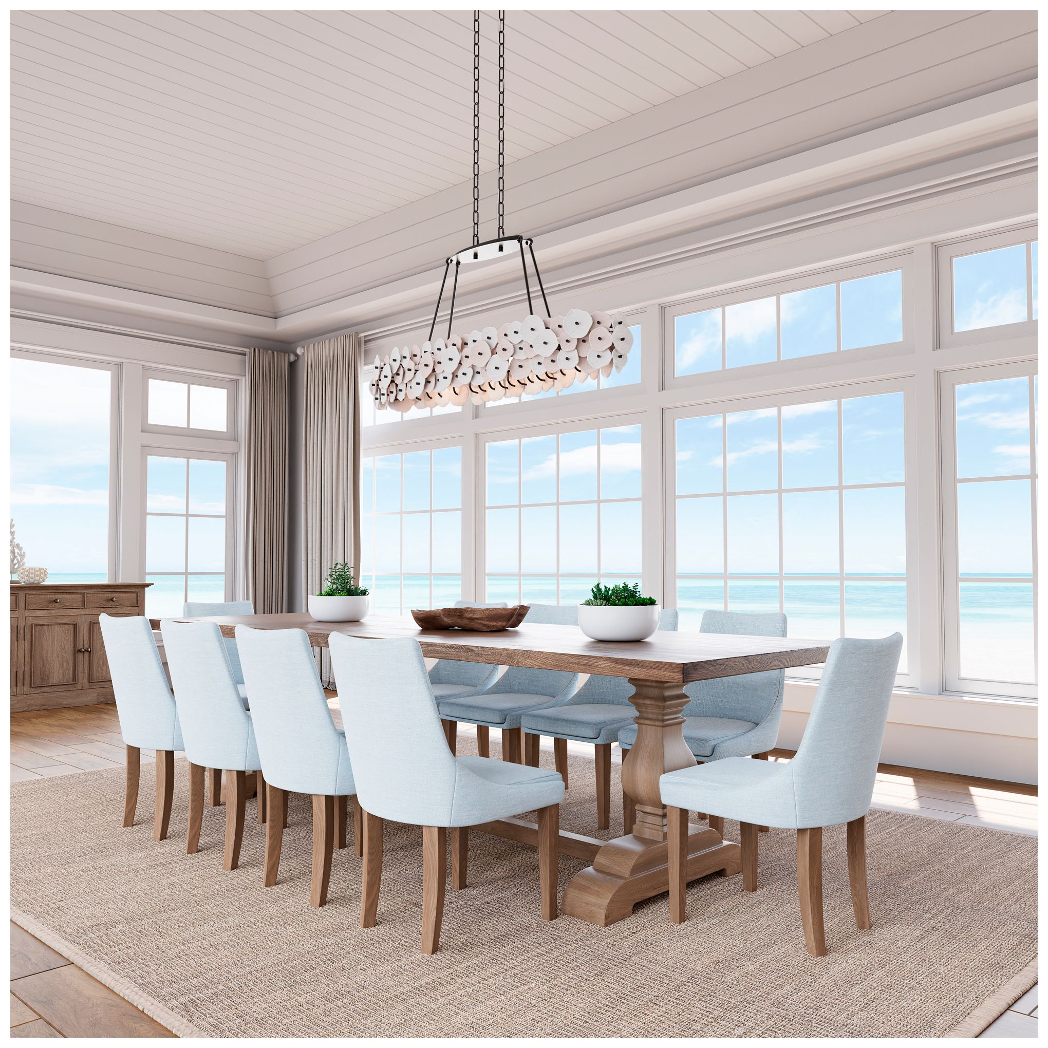 Image 4 Metropolitan Ravelin 4-Light 48-in Dark Bronze Linear Chandelier more views