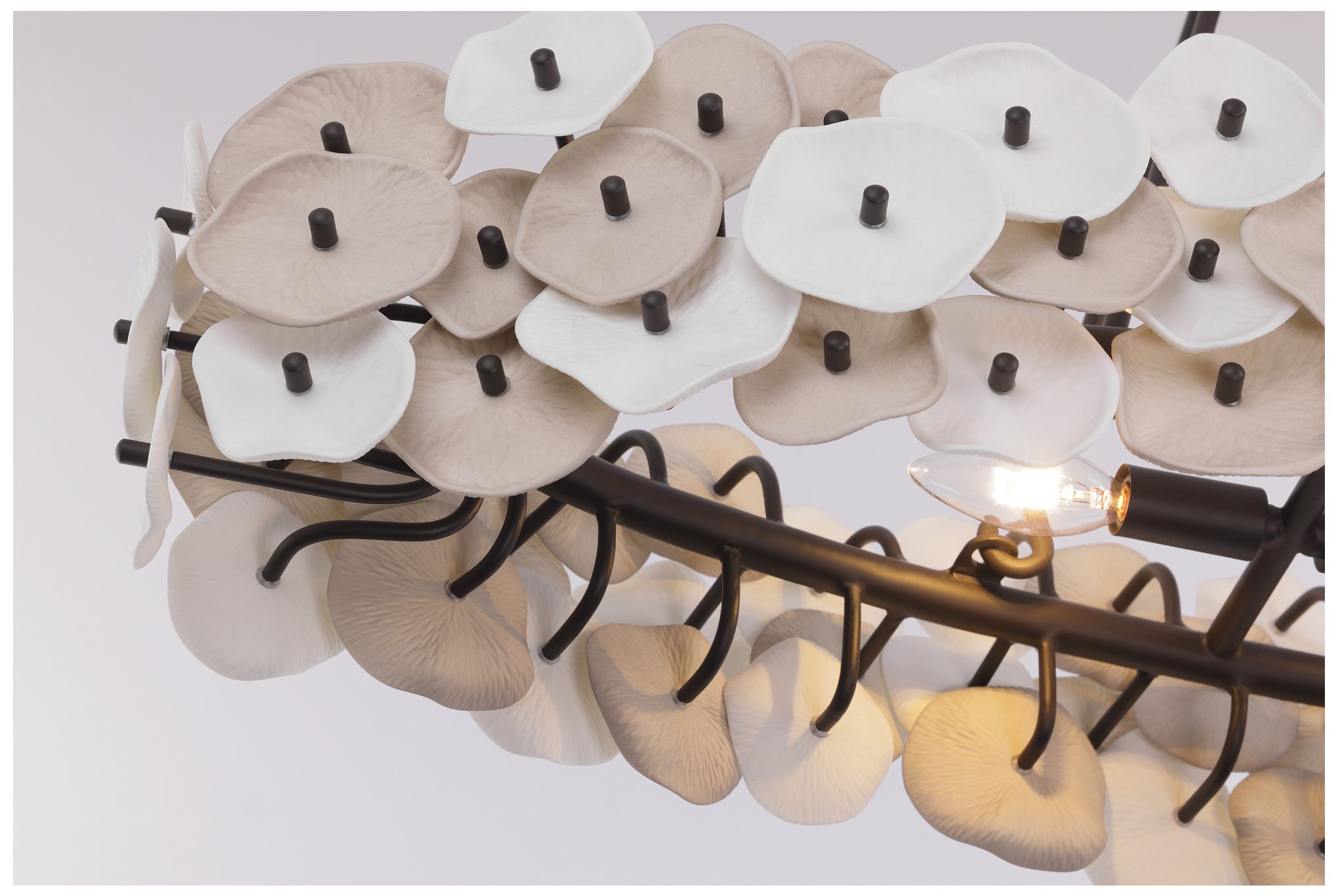 Image 6 Metropolitan Ravelin 4-Light 48-in Dark Bronze Linear Chandelier more views