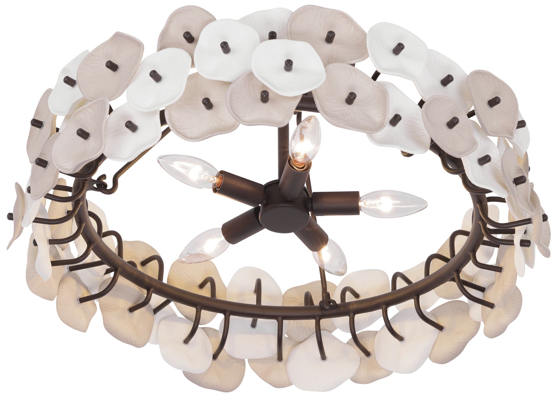 Image 5 Metropolitan Ravelin 5-Light 22-in Dark Bronze Semi-Flush Mount more views
