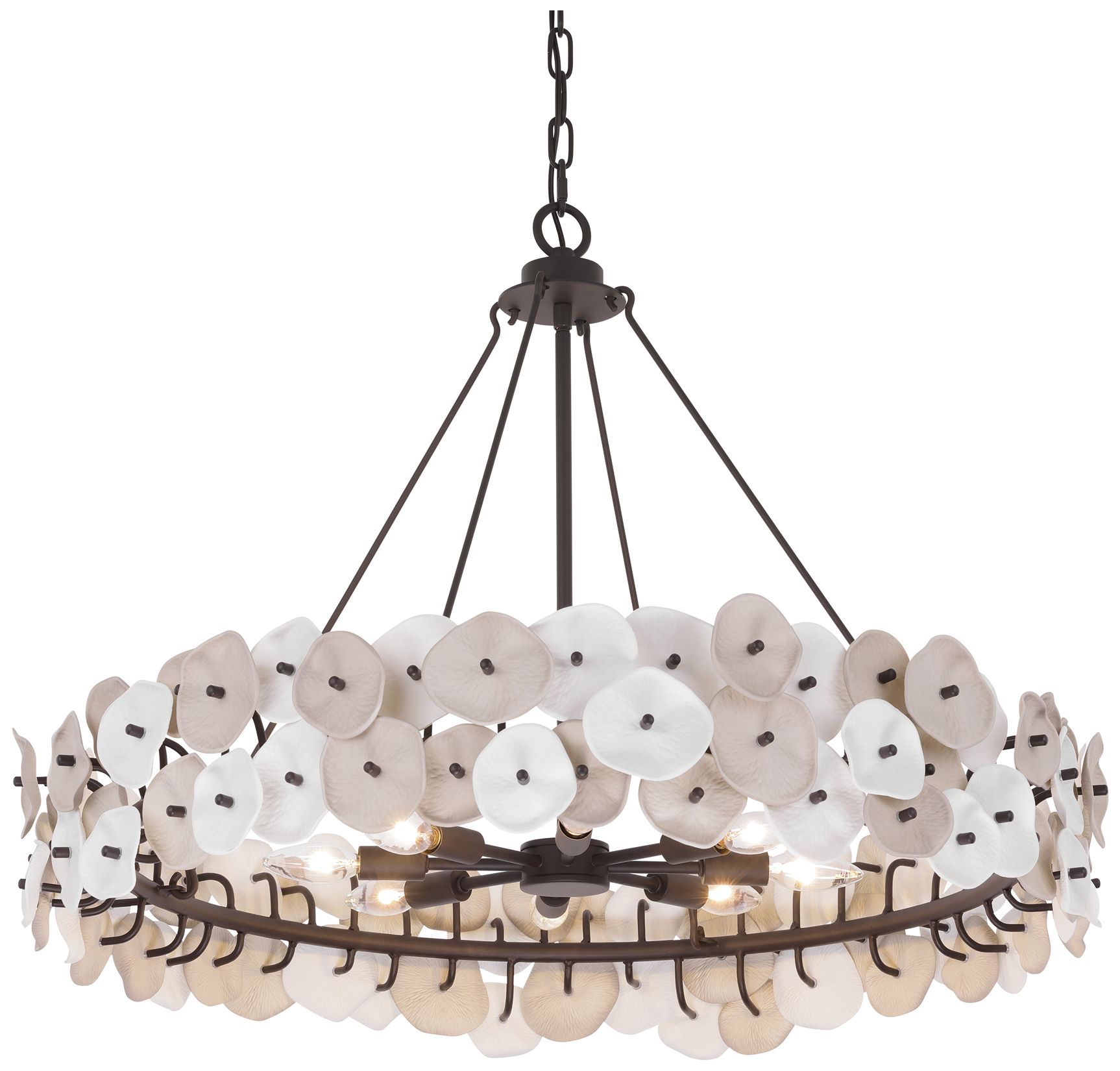 Metropolitan Ravelin 8-Light 32-in Dark Bronze Pendant