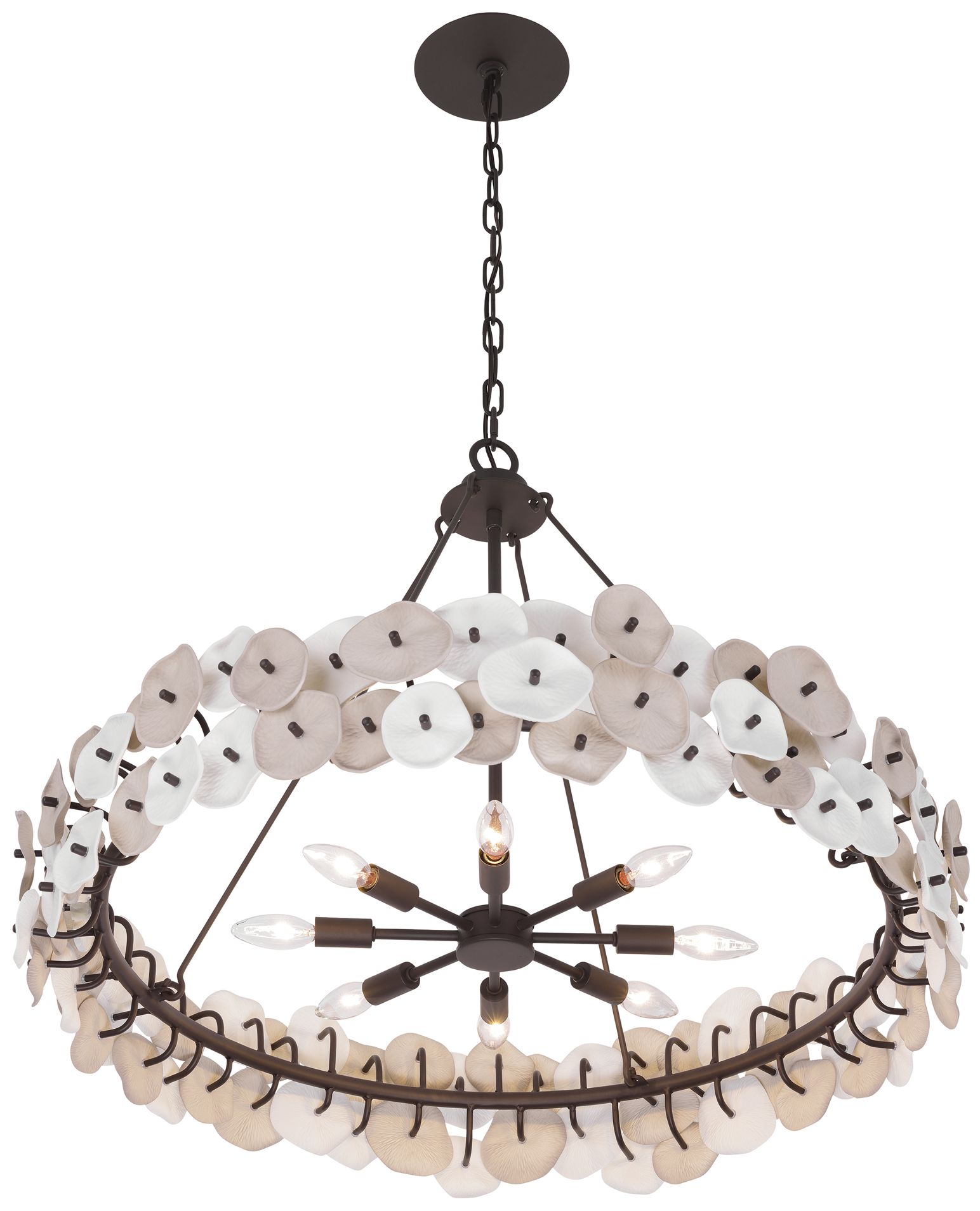 Image 5 Metropolitan Ravelin 8-Light 32-in Dark Bronze Pendant more views