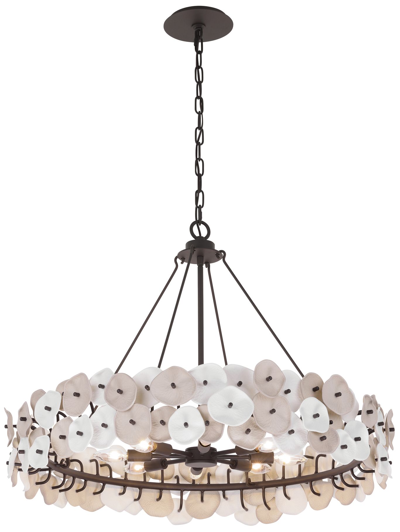 Metropolitan Ravelin 8-Light 32-in Dark Bronze Pendant