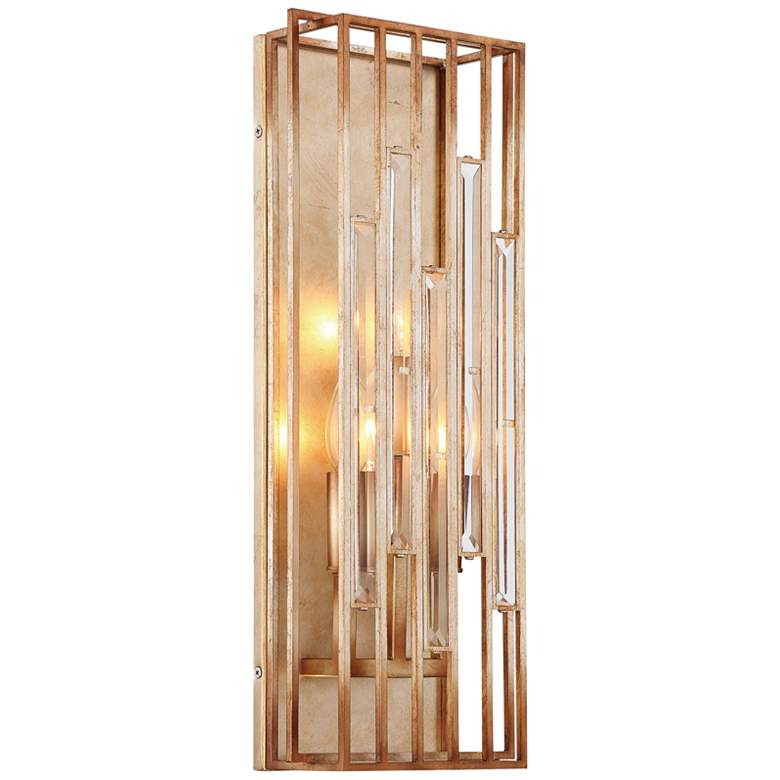 Image 1 Metropolitan Ruxton Hall 20 1/2"H Gold Leaf Wall Sconce