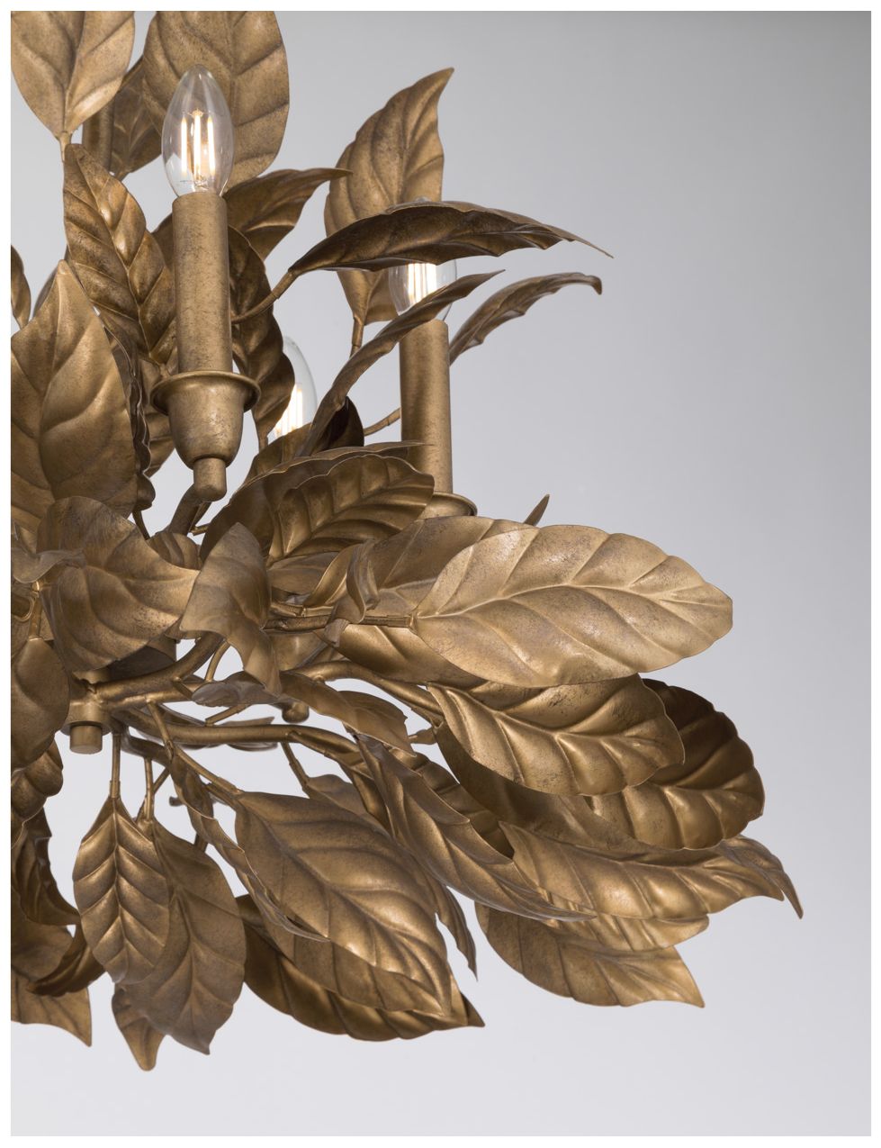 Image 5 Metropolitan Seraphine 6-Light 28-in Weathered Gold Decorative Chandelier more views