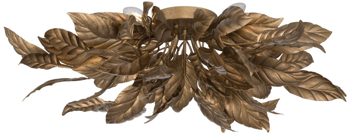 Image 6 Metropolitan Seraphine 6-Lt 29.5-in Weathered Gold Decorative Flush Mount more views