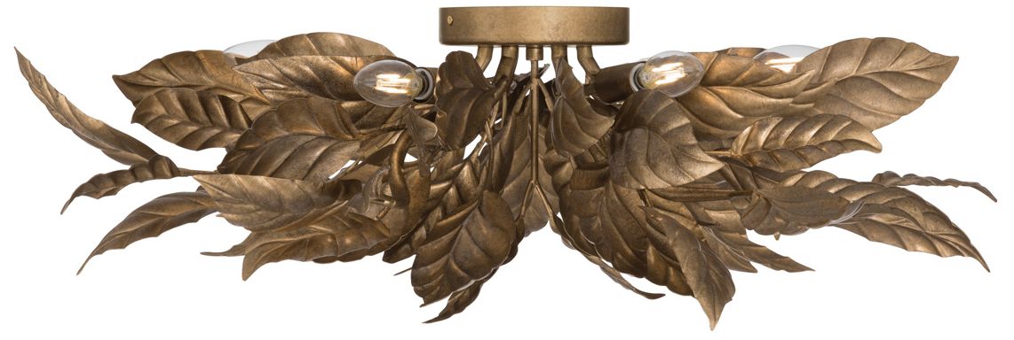 Image 7 Metropolitan Seraphine 6-Lt 29.5-in Weathered Gold Decorative Flush Mount more views