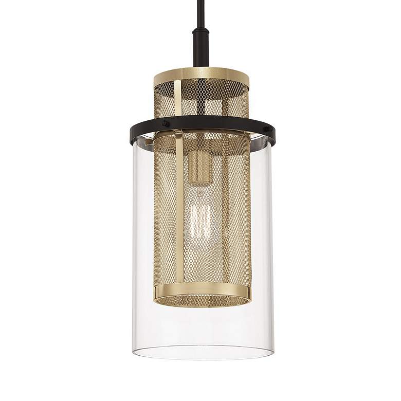 Image 4 Metropolitan Soho 1-Light 9.5-in Black and Soft Brass Indoor Mini-Pendant more views