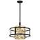 Metropolitan Soho 4-Light 30-in Coal Black and Soft Brass Indoor Pendant