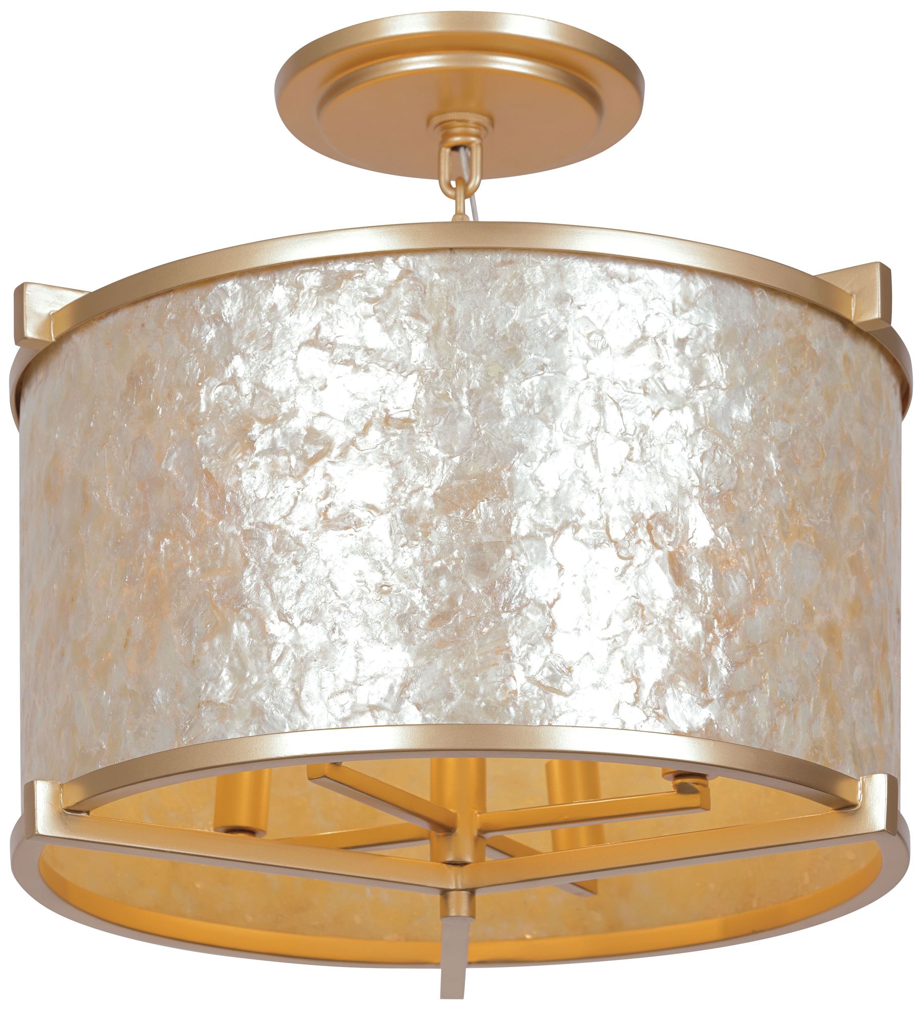 Metropolitan Sommers Bend 4-Light Fawn Gold 17-in Semi-Flush