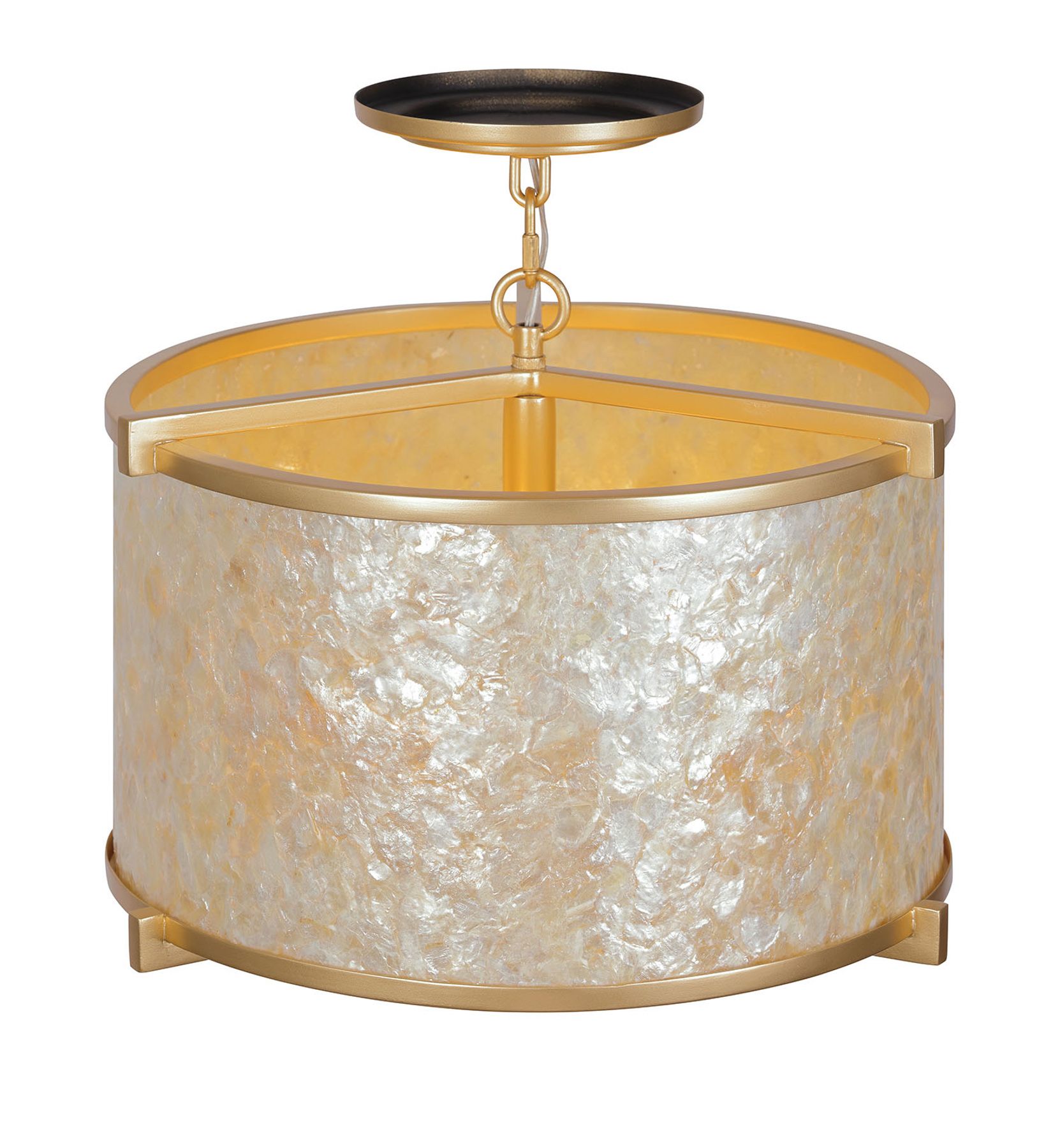 Image 3 Metropolitan Sommers Bend 4-Light Fawn Gold 17-in Semi-Flush more views