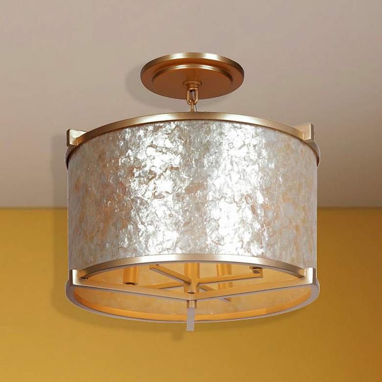 Image 1 Metropolitan Sommers Bend 4-Light Fawn Gold Semi-Flush