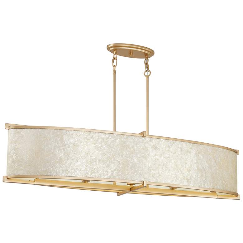 Image 2 Metropolitan Sommers Bend 5-Light 48-in Fawn Gold Island Chandelier