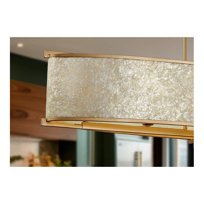 Image 7 Metropolitan Sommers Bend 5-Light 48-in Fawn Gold Island Chandelier more views