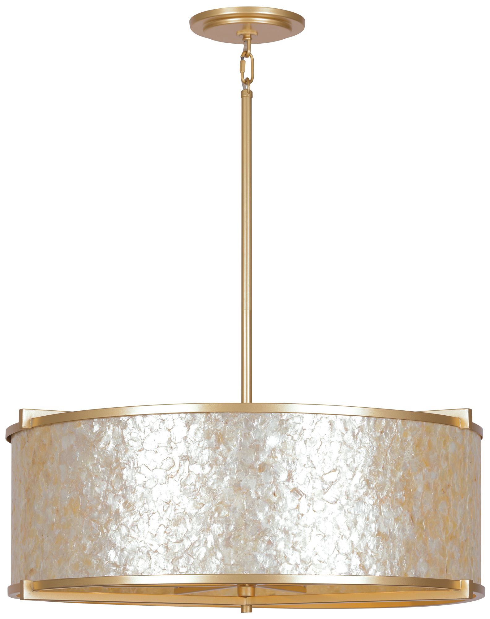 Image 2 Metropolitan Sommers Bend 6-Light Fawn Gold 27-in Pendant