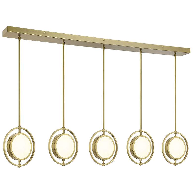 Image 1 Metropolitan Spectr LED 5-Light Soft Brass Island Chandelier