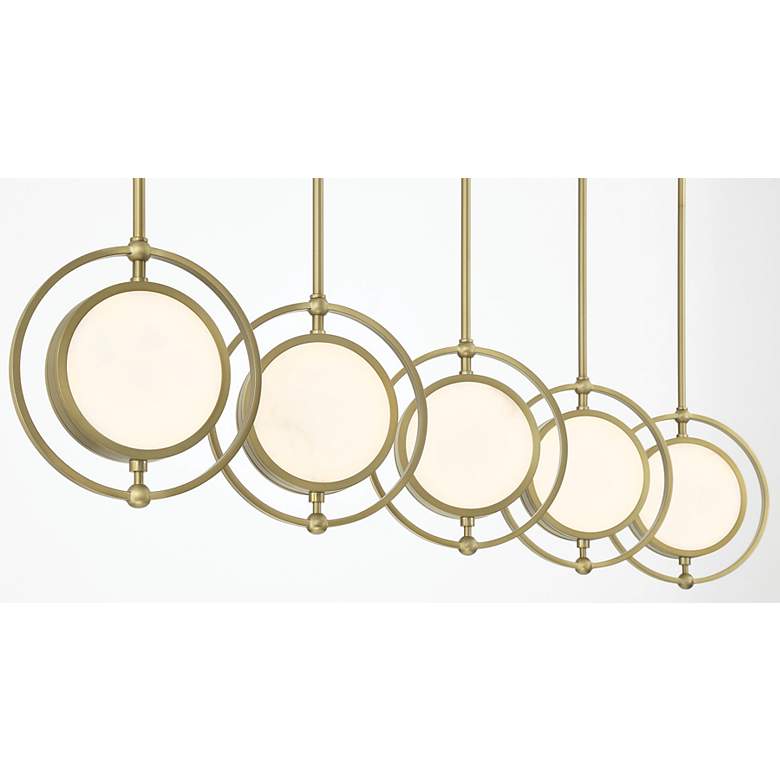 Image 2 Metropolitan Spectr LED 5-Light Soft Brass Island Chandelier more views
