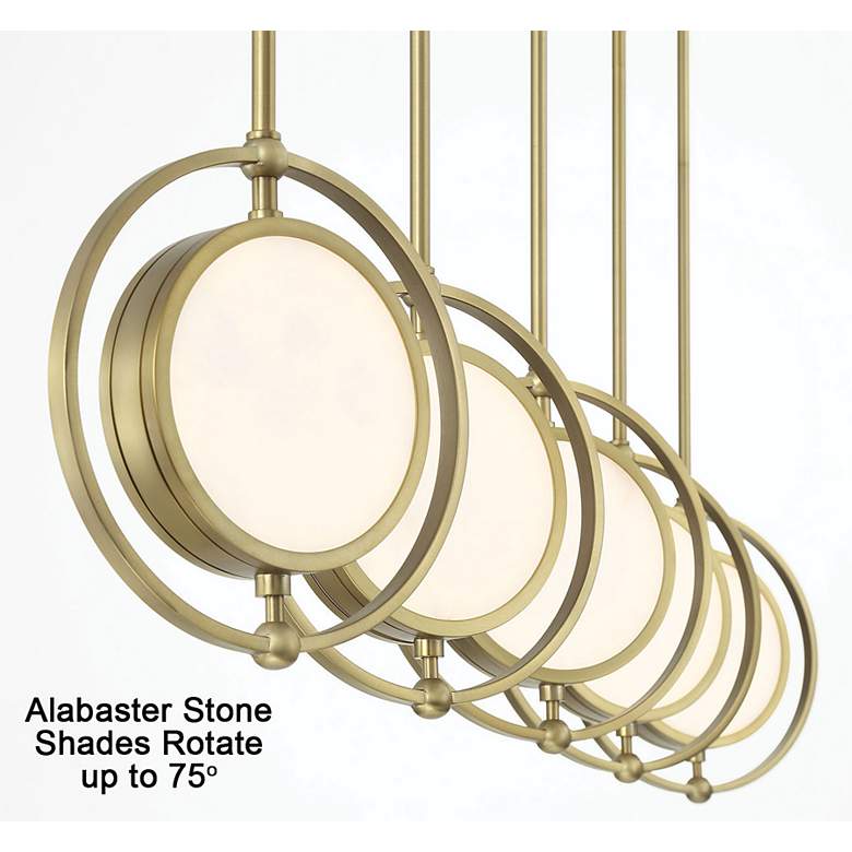 Image 3 Metropolitan Spectr LED 5-Light Soft Brass Island Chandelier more views