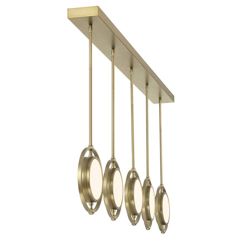 Image 4 Metropolitan Spectr LED 5-Light Soft Brass Island Chandelier more views