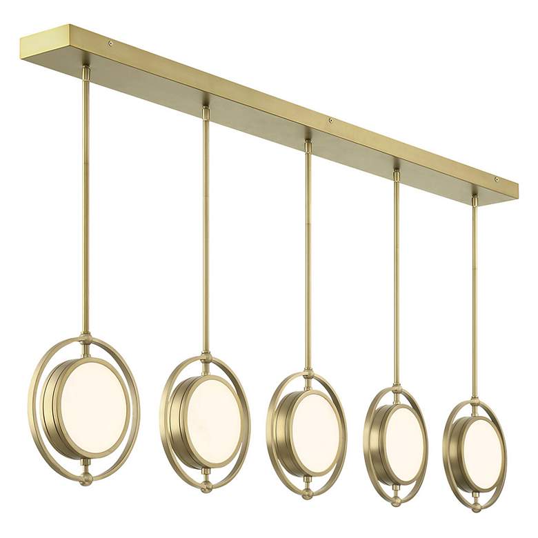 Image 5 Metropolitan Spectr LED 5-Light Soft Brass Island Chandelier more views