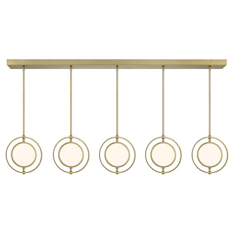 Image 6 Metropolitan Spectr LED 5-Light Soft Brass Island Chandelier more views