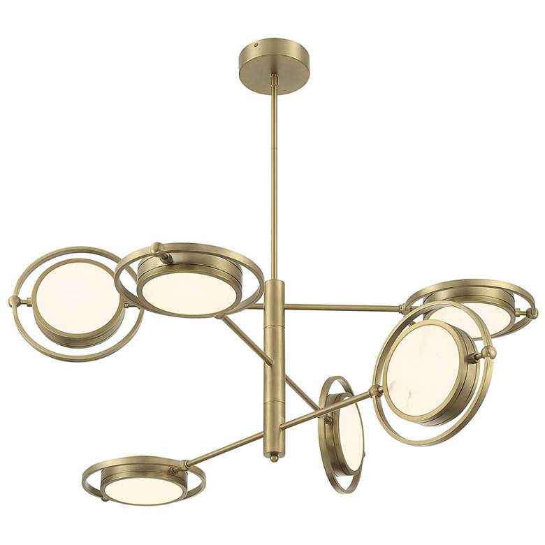 Image 2 Metropolitan Spectr LED 6-Light Soft Brass Chandelier